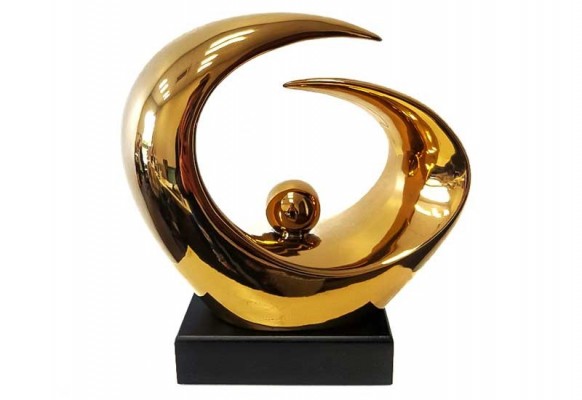 Figurka ceramiczna Rumba Gold od Home Decoration 24 cm